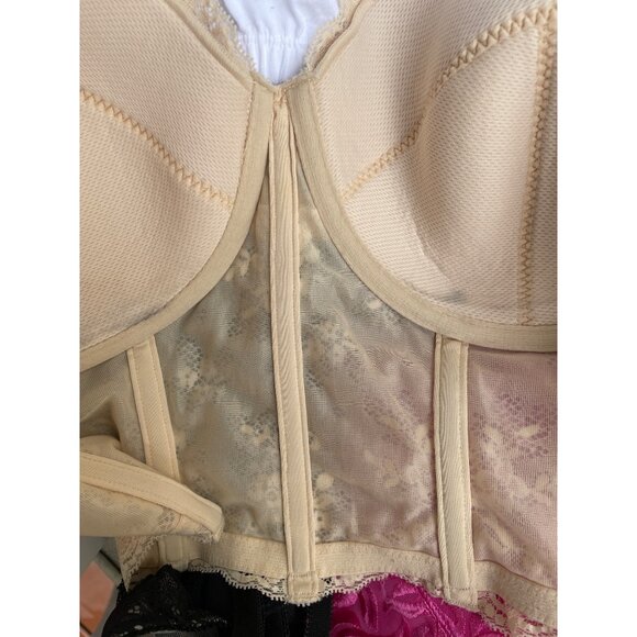 Dominique Womens Lace Strapless Bustier Bra 44C Beige - Picture 3 of 11